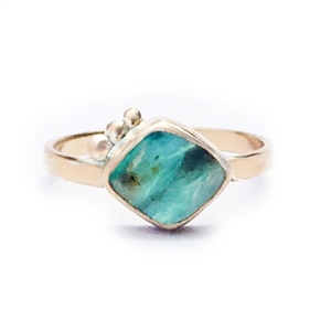 Orion Peruvian Opal Ring in 14k Gold filled