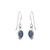 Oval earrings in sterling silver and opal. Handmade by Great Falls Jewelry.