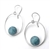 Catalina hoop aquamarine earrings sterling silver