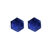 Sterling silver hexagon Lapis Stud Earrings