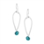 Turquoise Upside Down Teardrop Earrings