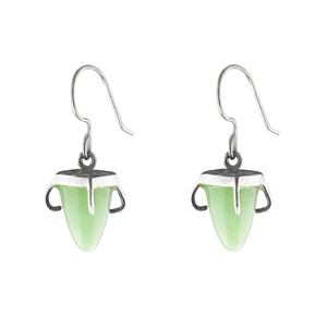 Chrysoprase Crown Earrings