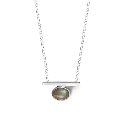 Orbit Oval Gemstone Necklace + More Colors
