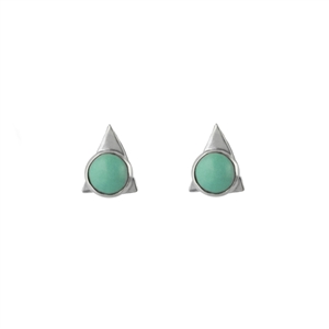 Tiny Triangle Gemstone Stud Earrings + MORE COLORS