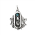 Archeology Egyptian hieroglyphs Pendant in Turquoise