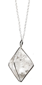 Large Herkimer Diamond Double Point Pendant