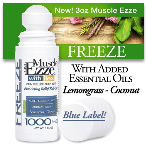 New! Muscle Ezze & Joint 3oz. Freeze Relief BLUE LABEL