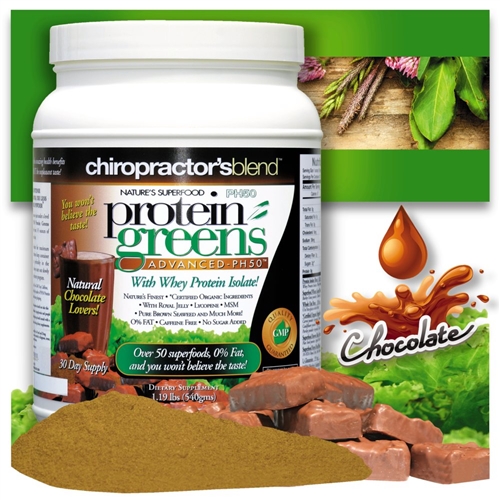 <STRONG>"THE ORIGINAL" PH50 Protein Greens Advanced!</strong><br><i><STRONG>NEW NATURAL LOVERS CHOCOLATE Flavor</STRONG><br>Over 50 superfoods, 67 calories, 0% Fat!</i><br>Subscribe-To-Save-More</i>