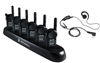 Motorola CLS1410 Bundle - 6 Radios, 6 Earpieces, 6-Bank Charger