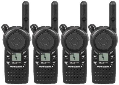 Motorola CLS1410 4 Pack Two Way Radio Bundle