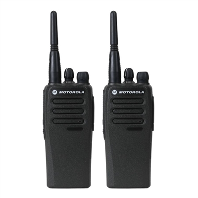 Motorola CP200d Two Way Radio Walkie Talkie 2 Pack Bundle