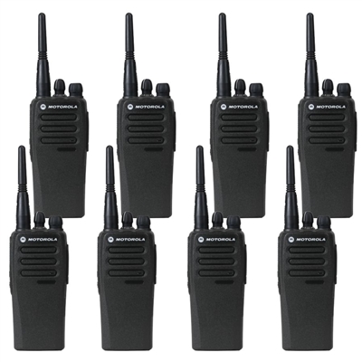 Motorola CP200d Two Way Radio Walkie Talkie 8 Pack Bundle