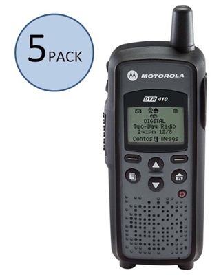 Motorola DTR410 5 Pack Two Way Radio Bundle