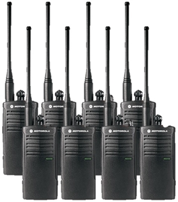 Motorola RDU4100 8 Pack Two Way Radio Bundle