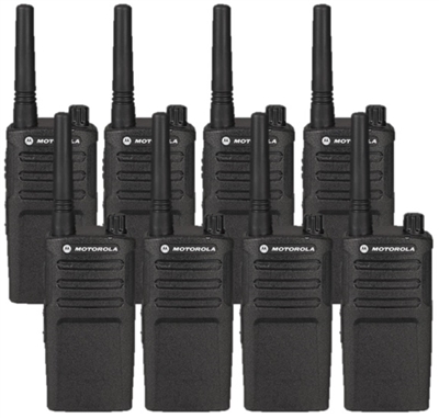 Motorola RMM2050 8 Pack Two Way Radio Bundle