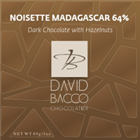 64% NOISETTE MADAGASCAR - DARK CHOCOLATE W/HAZELNUTS