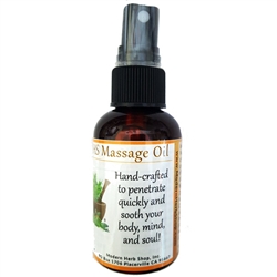 MHS Massage Oil relieves and soothes the body, mind and spirit