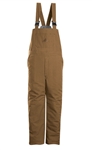 Bulwark - Flame-Resistant Brown Duck Insulated Bib Overall. BLN4