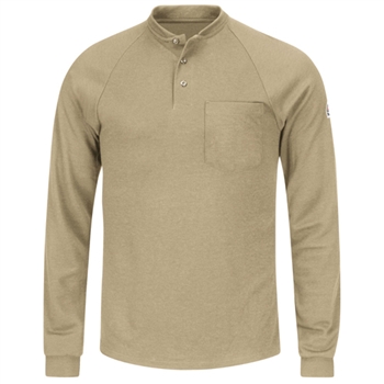 Bulwark - Flame-Resistant Long Sleeve Henley Shirt. SML2