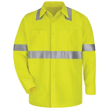 Bulwark - Flame-Resistant Hi-Visibility Long-Sleeve Work Shirt. SMW4