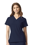 WonderWink - Ladies Navy WW INDY 4.0 V-Neck Scrub Top. 1602