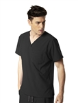 WonderWink - Unisex Black WW INDY 4.0 V-Neck Scrub Top. 1612