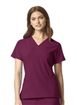 WonderWink - Ladies Wine WW INDY 4.0 V-Neck Scrub Top. 1630