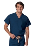 Fashion Seal - Unisex Reversible Navy Set-In Sleeve Scrub Shirt. 6785