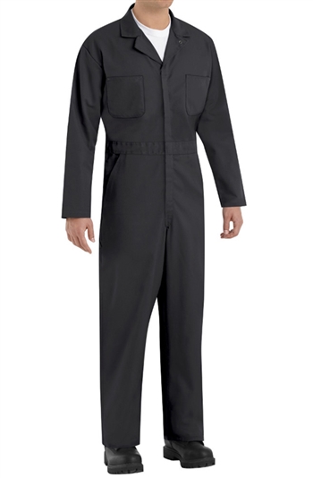 Red Kap - Men's Twill Action-Back Black Coverall. CT10BK