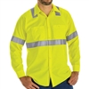 Red Kap - Long-Sleeve Hi-Visibility Ripstop Work Shirt Class 2 Level 2. SY14HV