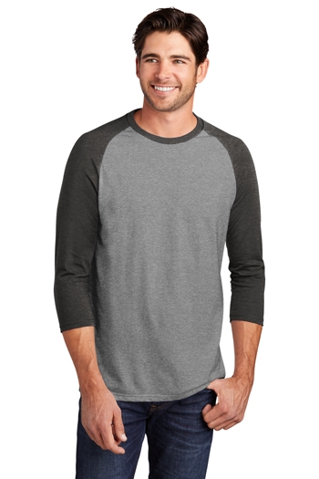 District - Men's Perfect Tri 3/4-Sleeve Raglan. DM136