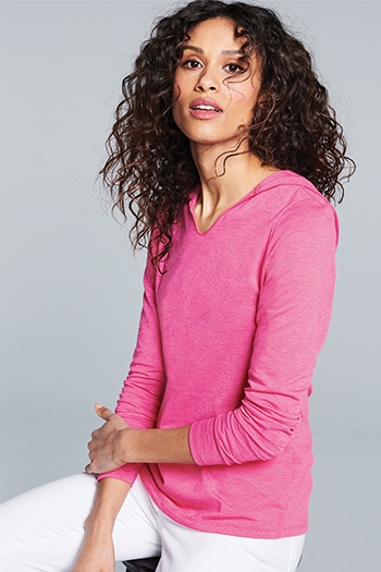 District - Womenâ€™s Perfect Tri Â® Long Sleeve Hoodie. DM139L