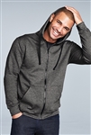 District -  Young Mens The Concert Fleece Full-Zip Hoodie. DT800