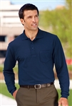 â€‹Port Authority - Long Sleeve Silk Touch Polo with Pocket. K500LSP