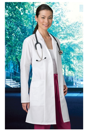 White Swan META - Women's 36" Embroidered Lab Coat. 767