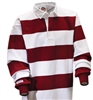 Barbarian Casual White / Maroon 4" Stripe