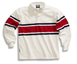 Barbarian Casual White / Navy / Dk Red Acadia Stripe