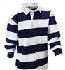 Barbarian Classic Ladies White / Navy 3" Stripe