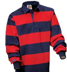 Barbarian Classic Navy / Dark Red 4" Stripe