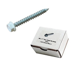 1/4" Hex Screws (white) 500 ct