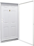 32" x 76" RH Kinro Series 7660 Housetype Combo Front Door 6 Panel W/Knocker & Viewer