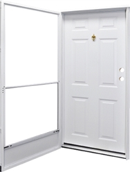 34" x 76" RH Kinro Series 7660 Housetype Combo Front Door 6 Panel W/Knocker & Viewer