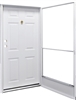 34" x 76" RH Kinro Series 7660 Housetype Combo Front Door 6 Panel W/Knocker & Viewer