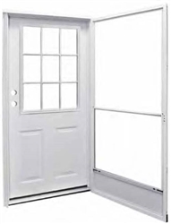 34" x 76" RH Kinro Series 7660 Housetype Combo Front Door 9 Lite 2 Panel