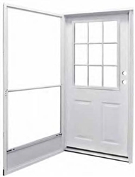 34" x 80" LH Kinro Series 7660 Housetype Combo Front Door 9 Lite 2 Panel