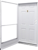 36" x 80" LH Kinro Series 7660 Housetype Combo Front Door 6 Panel W/Knocker & Viewer