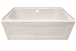 54 x 30 Mobile Home Bathtub White Center Drain