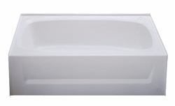 54" x 27" Bathtub ABS Plastic Right Drain