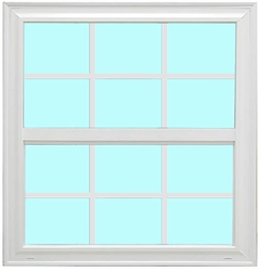 30 x 53 5/16 6x6 Grid Kinro Vinyl Window w/Screen