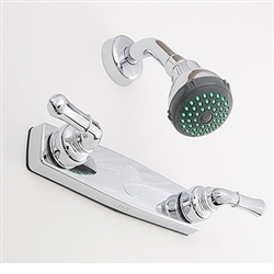 8" Shower Valve w/Teapot Handles w/Shower Kit Chrome